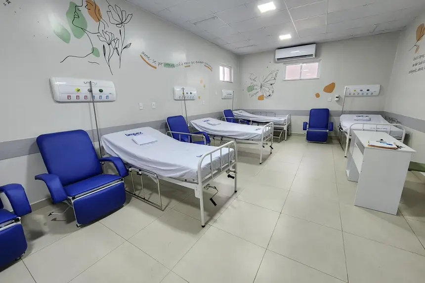 Um das duas enfermarias novas, liberadas com os avanços das obras de reforma do HMML, que já chegam a 65% de construção