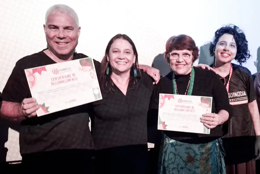 A noite encerrou com a certificação dos profissionais que contribuem para o desenvolvimento do audiovisual 