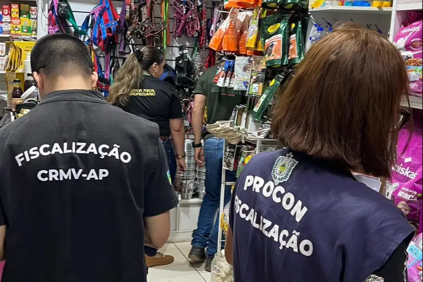 Atividade de fiscalização ocorreu em Macapá e Santana, com foco em casas agropecuárias e pet shops