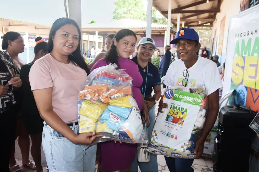 entrega de kit de alimentos na zona norte 