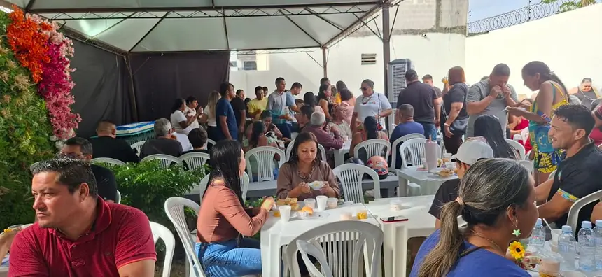 Café da manhã servido pelo Governo do Estado recebeu elogios de que prestigiou o evento