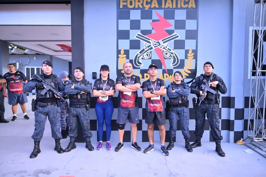 Corredores e policiais deram um show a parte