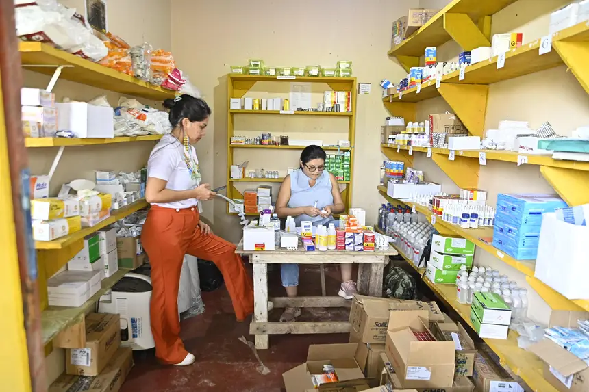 Foto: Gabriel Maciel/Sesa A assistência farmacêutica realizou a dispensação de mais de 500 medicamentos durante a ação de saúde
