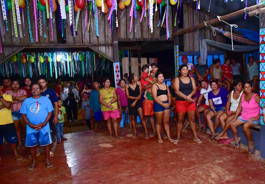 Festa do Divino Espírito Santo, na Aldeia Espírito Santo, em Oiapoque