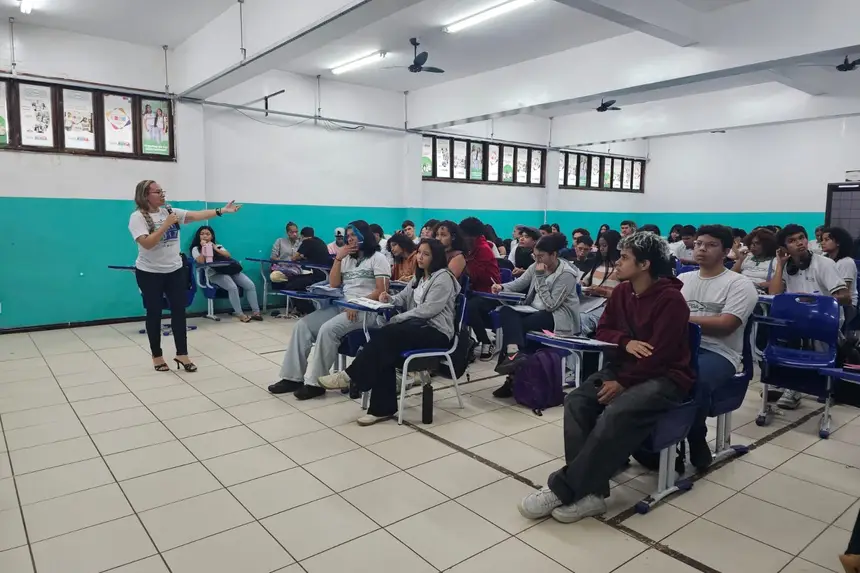 Foto: Breno Pantoja/Seed A aula da Central do Enem reuniu estudantes da escola Estadual Gabriel Almeida Café