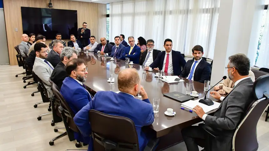 Foto: Max Renê/GEA Governador Clécio recebe comissão do CNMP e destaca investimentos do Governo do Amapá na modernização do sistema prisional