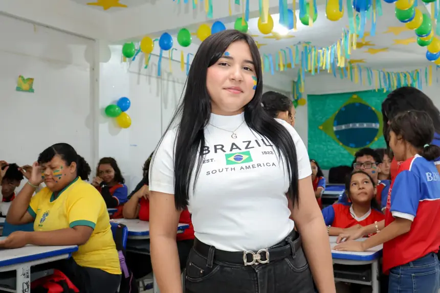 Foto: Evandro Vilhena/Seed A estudante Izabely Vitória