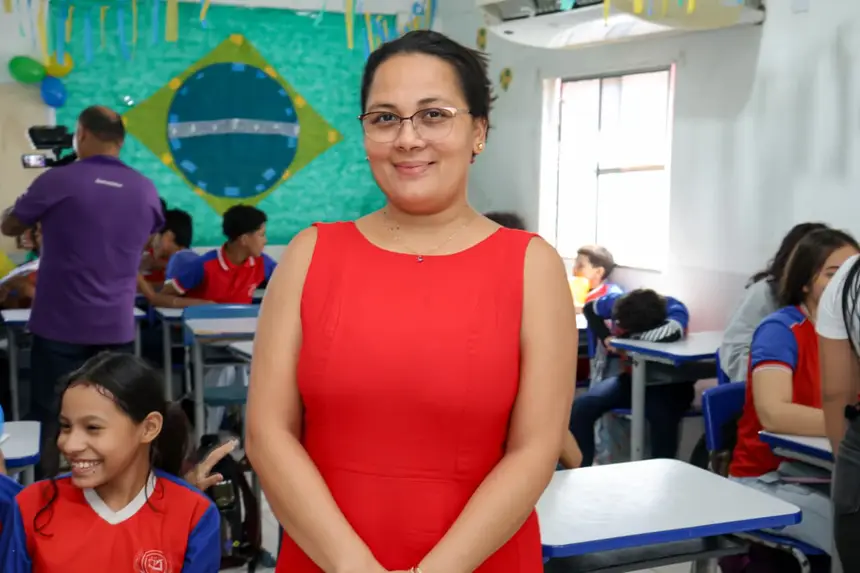 Foto: Evandro Vilhena/Seed A diretora da escola, Danielly Martel