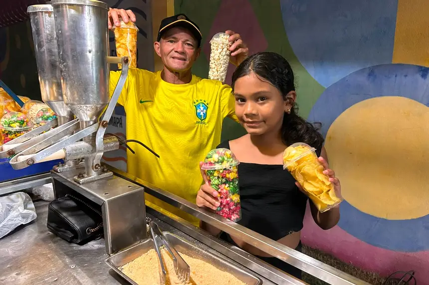 Manuel Alves Barbosa e a filha Gabriela Mendes, de 9 anos
