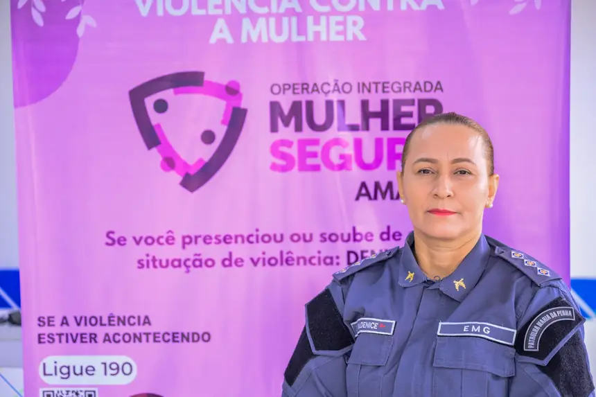 Capitão Waldenice Nogueira, coordenadora da Patrulha Maria da Penha