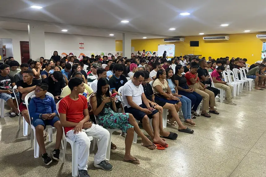 Recepção aos beneficiários em Mazagão. 