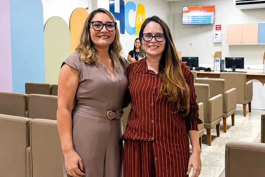 Cleude Rodrigues, diretora do HCA e Gisele Mourão, coordenadora-geral do HCA
