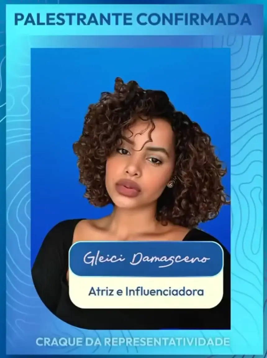 Gleice Damasceno, influenciadora e palestrante da palestra 'Profissões que não existem'