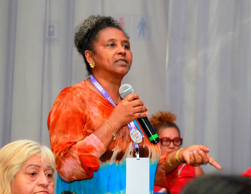 Participante Raimunda Coutinho destacou o fortalecimento das mulheres em suas comunidades