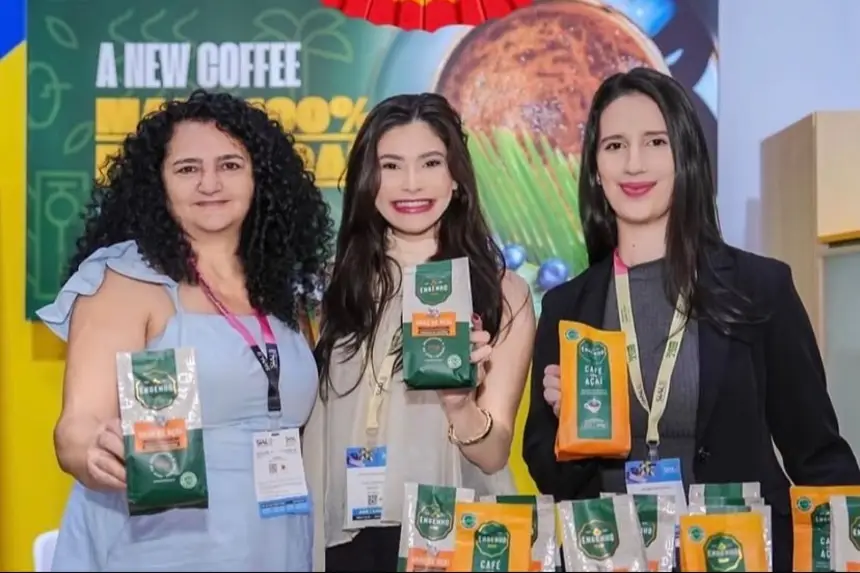 Estande da Engenho Café de Açaí na Shanghai Sial 2026.