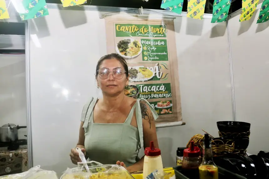 Goreth Costa, proprietária do Canto do Norte Comidas Típicas
