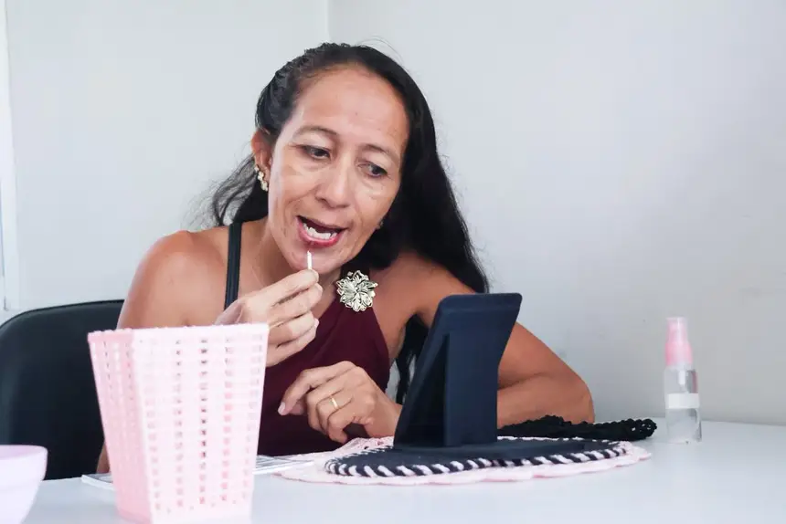 sessão de beleza 