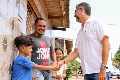 notícia: Governador Clécio Luís mantém ritmo de trabalho e acompanha pavimentação no bairro Novo Horizonte, Zona Norte da Capital