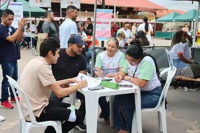 notícia: Governo do Amapá realiza ação integrada de saúde e cidadania no Residencial Nelson dos Anjos