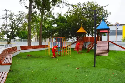 notícia: Governo do Amapá avança na requalificação do Parque Residência com obras estruturais e acessibilidade