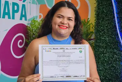 Foto: Breno Pantoja/Seed Nayane Barbosa dos Anjos, concluinte do curso de Cuidador de Idosos