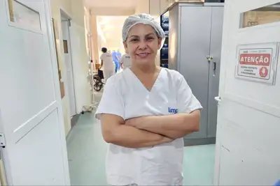 Enfermeira Juliana Araújo, responsável técnica pelo Centro Cirúrgico do HE