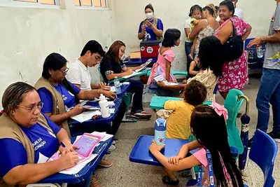 notícia: Governo do Amapá leva serviços de saúde à população durante ação social do projeto “Amapá Mais Seguro na Comunidade”