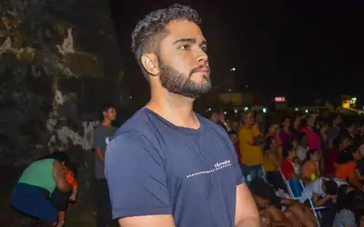 O empresário Marcos Ribeiro acompanhou a peça teatral pelo segundo ano consecutivo