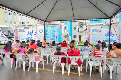 notícia: Governo do Amapá encerra ação do programa Mais Sorriso com cerca de 360 atendimentos no Residencial Nelson dos Anjos