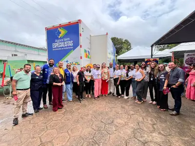 notícia: Governo do Amapá e Ministério da Saúde reforçam diagnóstico precoce com carreta de exames de imagem em Macapá