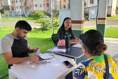 notícia: Consumidores do conjunto habitacional São José, em Macapá, recebem atendimento itinerante do Procon Amapá