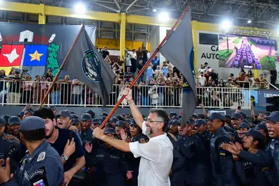 notícia: Noite Cinza: 'É um novo momento da Segurança Pública do Amapá', destaca Clécio Luís no início do estágio operacional para 347 alunos-soldados da PM