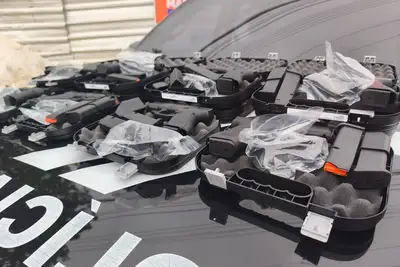 Pistolas Glock entregues aos policiais civis do município de Amapá