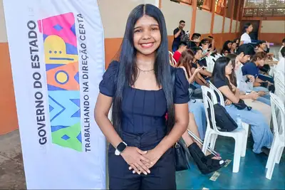 notícia: 'É um sonho realizado saber que vou ter tantas oportunidade de mudar de vida', diz beneficiária do Novo Amapá Jovem, do Governo do Amapá