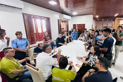 notícia: Governo do Amapá promove visita guiada com a imprensa amapaense ao Parque Residência, em Macapá
