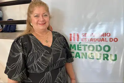 Foto: Gabriel Maciel/Sesa Andreia Torres, coordenadora estadual do Método Canguru