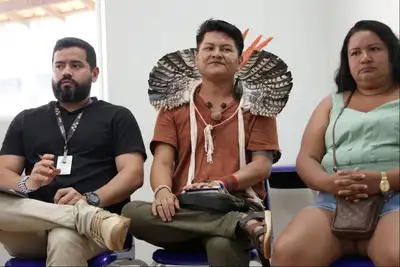 Foto: Divulgação/Sedih Indígena Dieimisson Sfair (Centro)