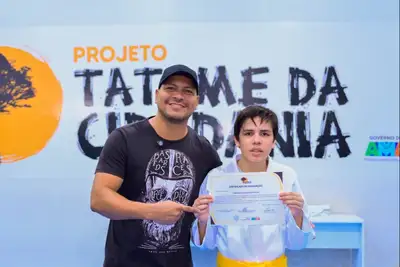 notícia: ‘Fez bem para a socialização do meu filho’, celebra pai atípico de criança participante de projeto social da Segurança Pública do Amapá