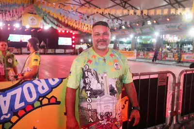 Aidano destaca a união das entidades juninas na abertura do Arraiá do Povo 2026.