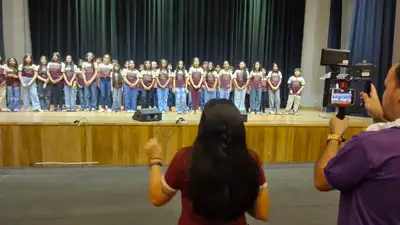 Foto: Marcio Bezerra/Seed Coral da Escola Estadual Barão do Rio Branco abriu o evento no Teatro Municipal Fernando Canto, em Macapá