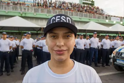 notícia: 'O que sinto agora é imensurável. Dedico toda essa emoção aos meus filhos', declarou a aluna-soldado durante a solenidade no Sambódromo de Macapá