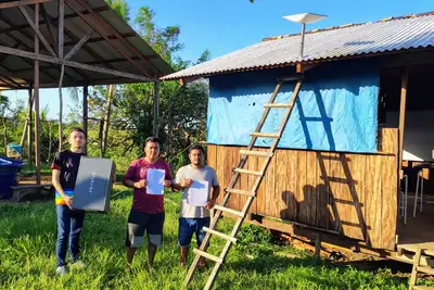 notícia: Secretaria de Educação do Amapá conclui instalação de internet Starlink em 22 escolas indígenas de Oiapoque