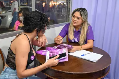 notícia: Amapá Lilás ganha espaço na Expofeira 2026 com serviços e apoio às mulheres
