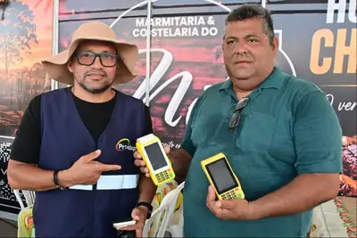 notícia: Prodap conecta maquininhas de empreendedores à internet durante a Expofeira 2026