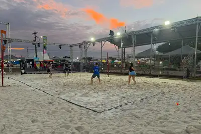 notícia: Expofeira 2026 reúne 100 atletas em competição de 'Beach Tennis'